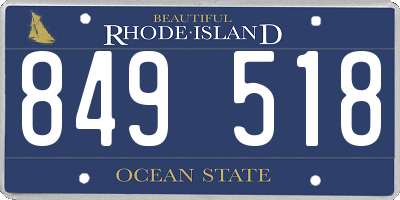 RI license plate 849518