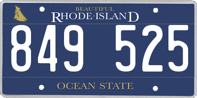 RI license plate 849525