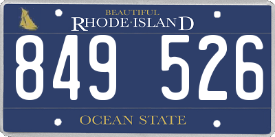 RI license plate 849526