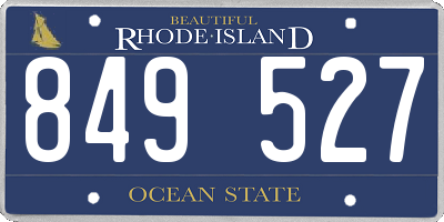 RI license plate 849527