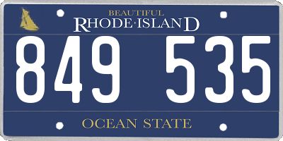 RI license plate 849535