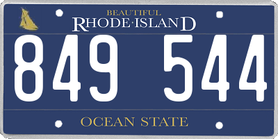 RI license plate 849544