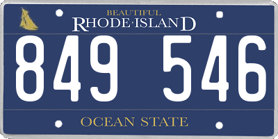 RI license plate 849546