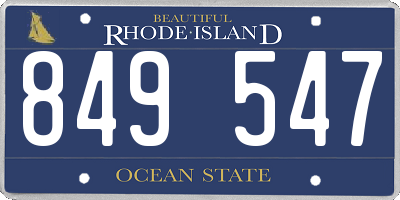 RI license plate 849547