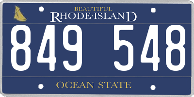 RI license plate 849548