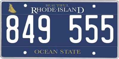 RI license plate 849555