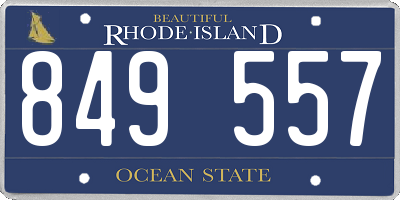 RI license plate 849557