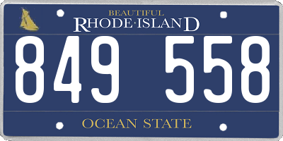 RI license plate 849558