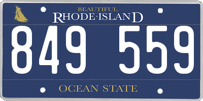 RI license plate 849559