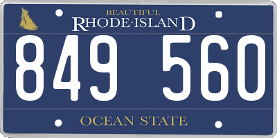 RI license plate 849560