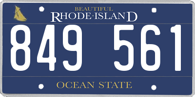 RI license plate 849561
