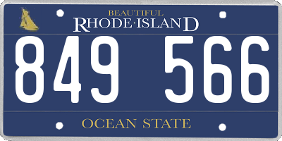 RI license plate 849566
