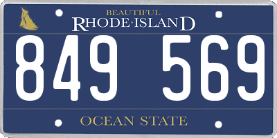 RI license plate 849569