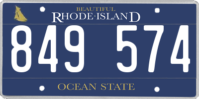 RI license plate 849574
