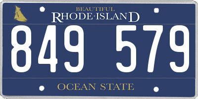 RI license plate 849579