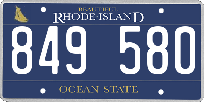 RI license plate 849580