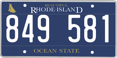 RI license plate 849581