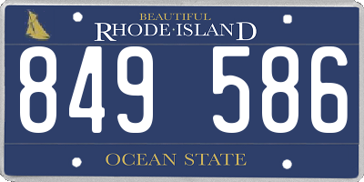 RI license plate 849586