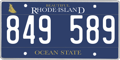 RI license plate 849589