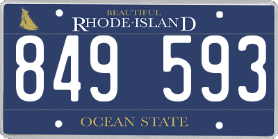 RI license plate 849593