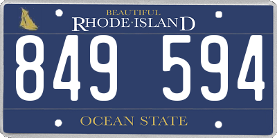 RI license plate 849594