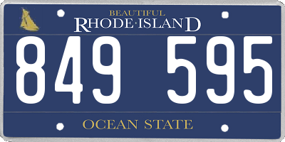 RI license plate 849595