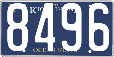 RI license plate 8496