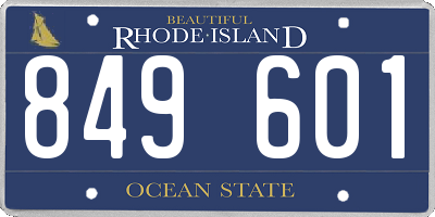 RI license plate 849601