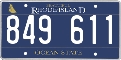 RI license plate 849611