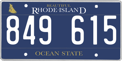 RI license plate 849615