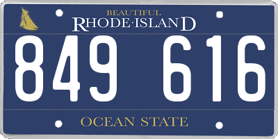 RI license plate 849616