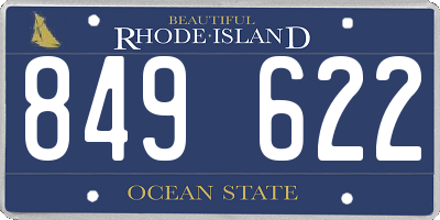 RI license plate 849622