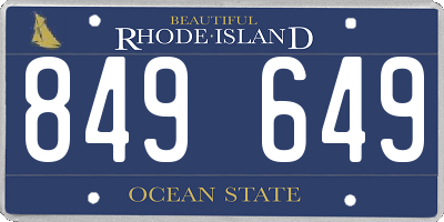 RI license plate 849649