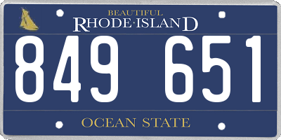 RI license plate 849651