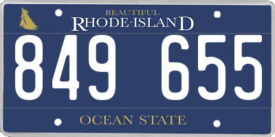 RI license plate 849655