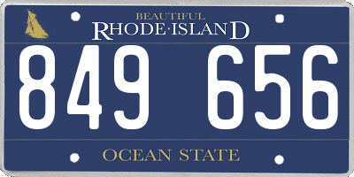 RI license plate 849656