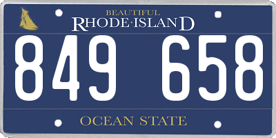 RI license plate 849658