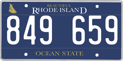 RI license plate 849659