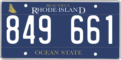 RI license plate 849661