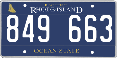 RI license plate 849663