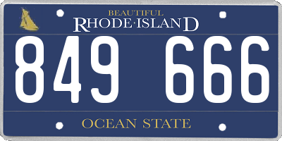 RI license plate 849666