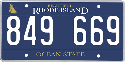 RI license plate 849669