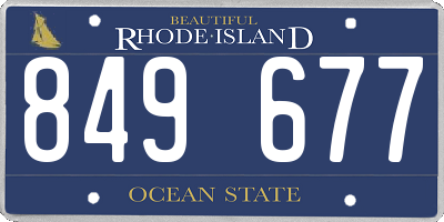 RI license plate 849677