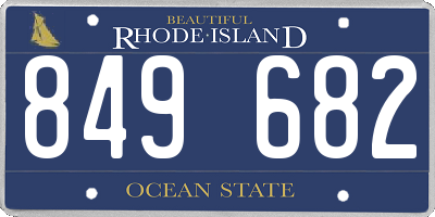 RI license plate 849682