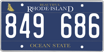 RI license plate 849686
