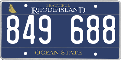 RI license plate 849688