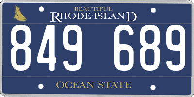 RI license plate 849689