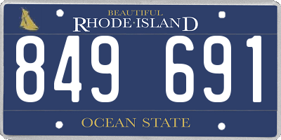RI license plate 849691
