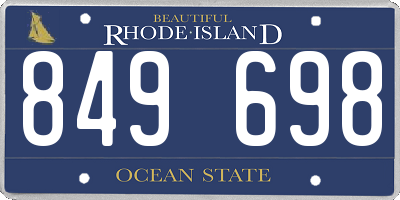 RI license plate 849698