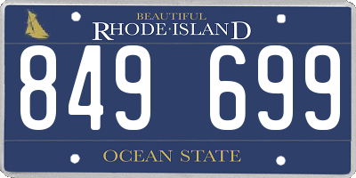 RI license plate 849699